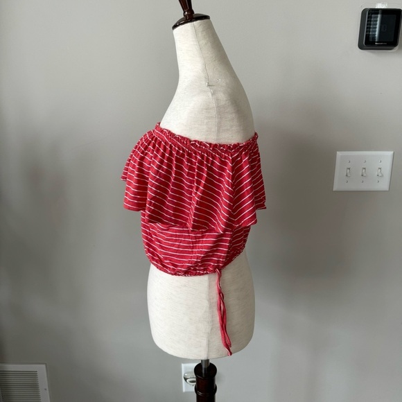 Abercrombie & Fitch Striped Tube Top - Color: RED STRIPE - Picture 5 of 8